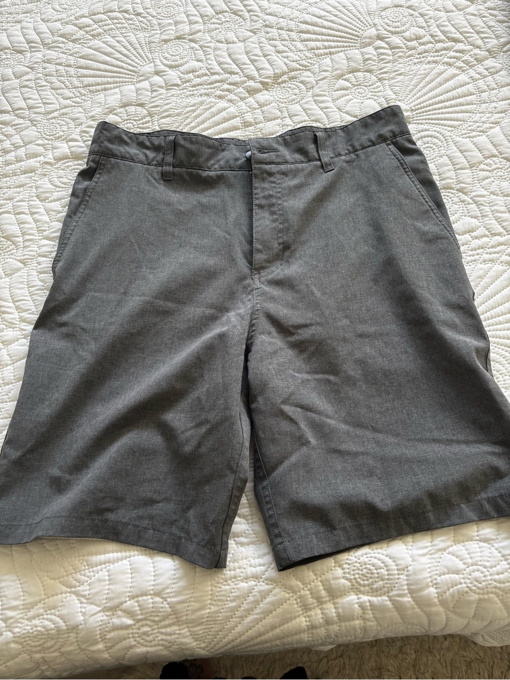 Panama Jack Men's Flat-Front Charcoal Gray Shorts